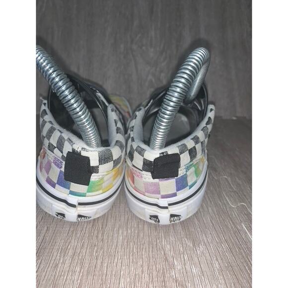 Vans Slip-On Shoes Missy Size 2.0 Multicolor Rainbow Checkered Casual‎ - Picture 3 of 7